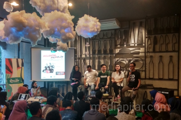 Diskusi serta tanya jawab bersama narasumber, Boydo Panjaitan, Meryl saragih, Syahrul akbar, dan Randy Raharja. (Fotografer: Aisha Tania)